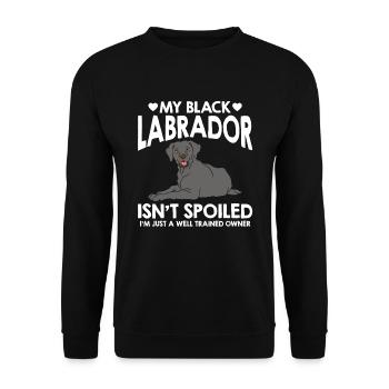 Labrador Dog Labrador Retriever - Unisex Sweatshirt - black - Front - Alina (178cm) & Michal (187cm)