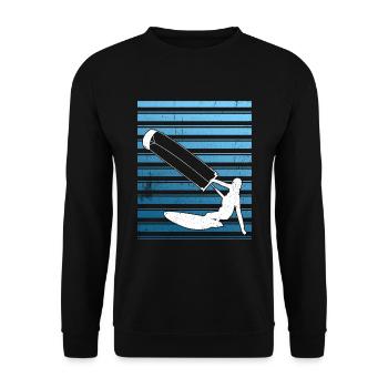 Kiteboarding Kitesurfer Kitesurfing Kiteboarder - Unisex Sweatshirt - black - Front - Alina (178cm) & Michal (187cm)