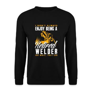 Funny Welder Gift - Unisex Sweatshirt - black - Front - Alina (178cm) & Michal (187cm)