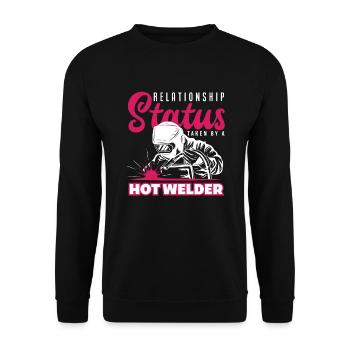 Lustiges Schweißer Geschenk - Unisex Pullover - Schwarz - Vorne - Alina (178cm) & Michal (187cm)