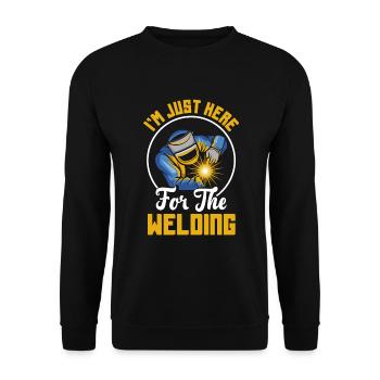 Funny Welder Gift - Unisex Sweatshirt - black - Front - Alina (178cm) & Michal (187cm)
