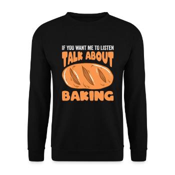 Cuisson du pain Boulangerie Boulangerie Fabrication du pain - Sweat-shirt Unisexe - noir - Devant - Alina (178cm) & Michal (187cm)