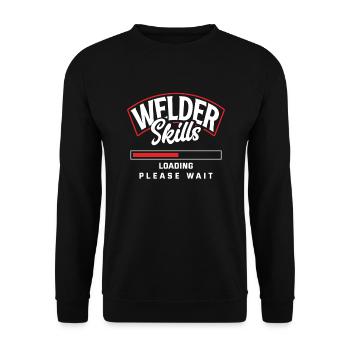 Funny Welder Gift - Unisex Sweatshirt - black - Front - Alina (178cm) & Michal (187cm)