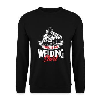 Lustiges Schweißer Geschenk - Unisex Pullover - Schwarz - Vorne - Alina (178cm) & Michal (187cm)