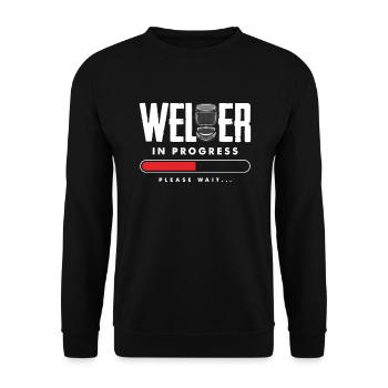 Funny Welder Gift - Unisex Sweatshirt - black - Front - Alina (178cm) & Michal (187cm)