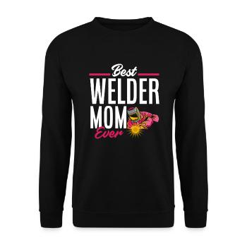 Funny Welder Gift - Unisex Sweatshirt - black - Front - Alina (178cm) & Michal (187cm)