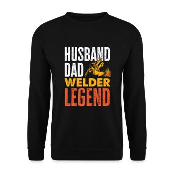 Lustiges Schweißer Geschenk - Unisex Pullover - Schwarz - Vorne - Alina (178cm) & Michal (187cm)