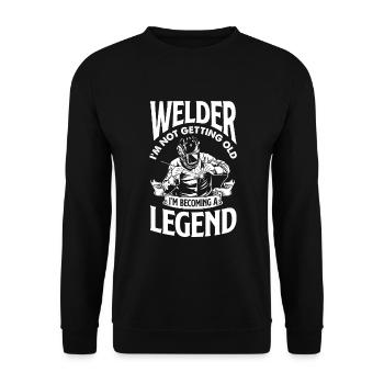 Funny Welder Gift - Unisex Sweatshirt - black - Front - Alina (178cm) & Michal (187cm)