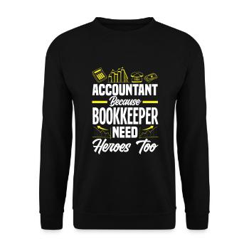 Drôle de cadeau comptable de conseiller fiscal - Sweat-shirt Unisexe - noir - Devant - Alina (178cm) & Michal (187cm)
