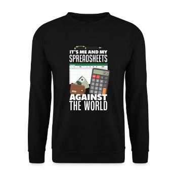Drôle de cadeau comptable de conseiller fiscal - Sweat-shirt Unisexe - noir - Devant - Alina (178cm) & Michal (187cm)
