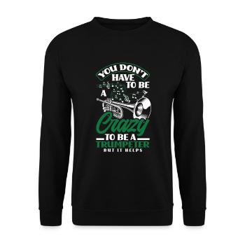 Trompete Trompeter Trompeten Spieler - Unisex Pullover - Schwarz - Vorne - Alina (178cm) & Michal (187cm)