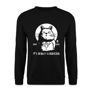 business, hamsters - Unisex Sweatshirt - black - Front - Alina (178cm) & Michal (187cm)