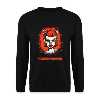 Der Teufel in mir - Unisex Pullover - Schwarz - Vorne - Alina (178cm) & Michal (187cm)