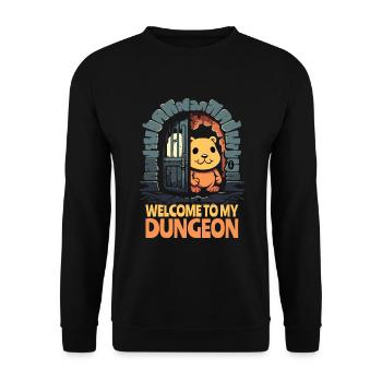 Little Hamster Bear: Welcome to the Dungeon - Unisex Sweatshirt - black - Front - Alina (178cm) & Michal (187cm)