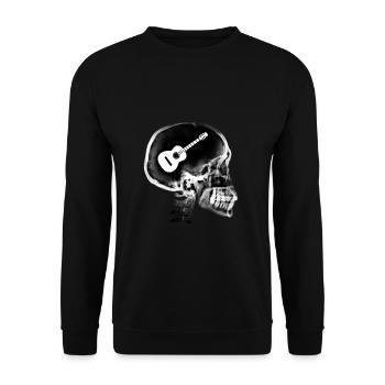 Geschenk Gitarre Amateur Humor Gitarrist Lehrer - Unisex Pullover - Schwarz - Vorne - Alina (178cm) & Michal (187cm)