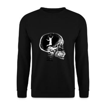 Amateur Badminton Geschenk Humor Sportlehrer - Unisex Pullover - Schwarz - Vorne - Alina (178cm) & Michal (187cm)