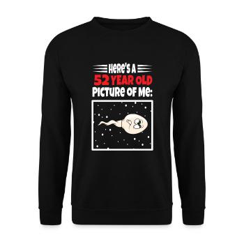 Spermie Hier Ist Ein Altes Bild Von Mir - Unisex Pullover - Schwarz - Vorne - Alina (178cm) & Michal (187cm)
