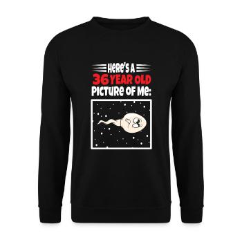 Spermie Hier Ist Ein Altes Bild Von Mir - Unisex Pullover - Schwarz - Vorne - Alina (178cm) & Michal (187cm)