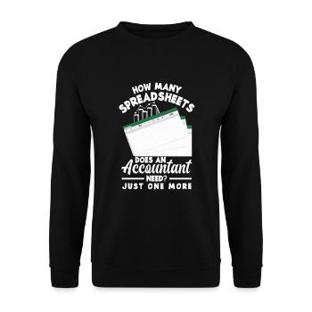 Funny Tax Advisor Accountant Gift - Unisex Sweatshirt - black - Front - Alina (178cm) & Michal (187cm)