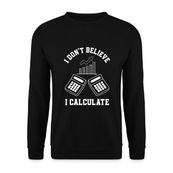 Drôle de cadeau comptable de conseiller fiscal - Sweat-shirt Unisexe - noir - Devant - Alina (178cm) & Michal (187cm)