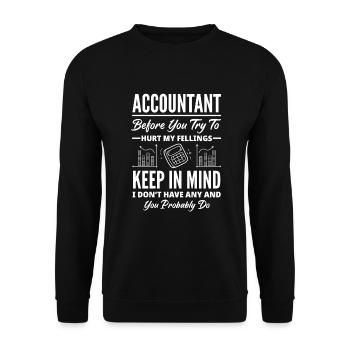 Drôle de cadeau comptable de conseiller fiscal - Sweat-shirt Unisexe - noir - Devant - Alina (178cm) & Michal (187cm)