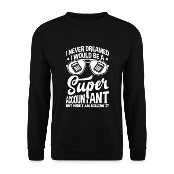 Cadeau drôle de comptable conseiller fiscal - Sweat-shirt Unisexe - noir - Devant - Alina (178cm) & Michal (187cm)