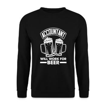 Funny Tax Advisor Accountant Gift - Unisex Sweatshirt - black - Front - Alina (178cm) & Michal (187cm)