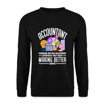 Drôle de cadeau comptable de conseiller fiscal - Sweat-shirt Unisexe - noir - Devant - Alina (178cm) & Michal (187cm)