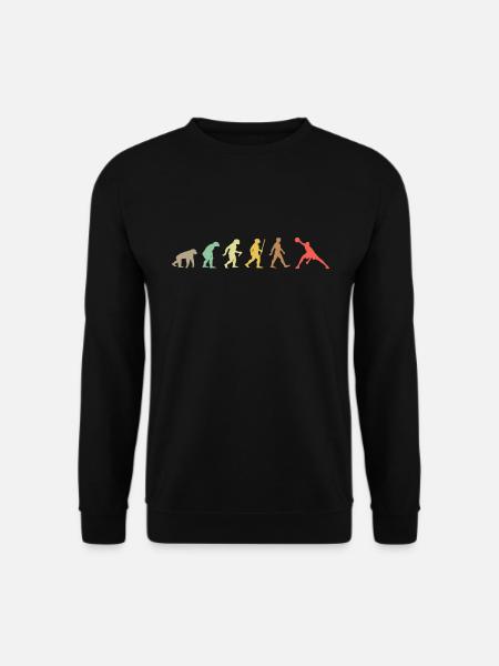 Golf Retro Golfer Evolution Lustiges Golfen - Unisex Pullover - Schwarz