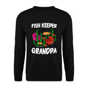 Aquaristik Fischzucht Aquarianer - Unisex Pullover - Schwarz - Vorne - Alina (178cm) & Michal (187cm)