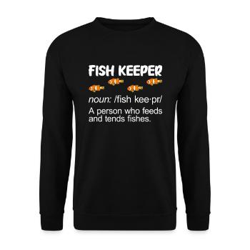 Aquaristik Fischzucht Aquarianer - Unisex Pullover - Schwarz - Vorne - Alina (178cm) & Michal (187cm)