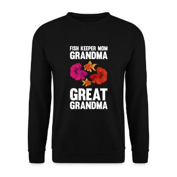 Aquaristik Fischzucht Aquarianer - Unisex Pullover - Schwarz - Vorne - Alina (178cm) & Michal (187cm)