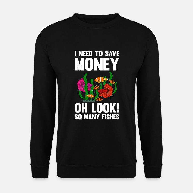 Aquaristik Fischzucht Aquarianer - Unisex Pullover - Schwarz