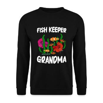Aquaristics, Fish farming, Aquarists - Unisex Sweatshirt - black - Front - Alina (178cm) & Michal (187cm)
