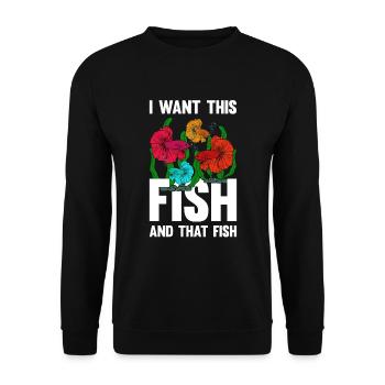 Aquaristik Fischzucht Aquarianer - Unisex Pullover - Schwarz - Vorne - Alina (178cm) & Michal (187cm)