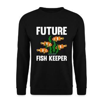 Aquaristik Fischzucht Aquarianer - Unisex Pullover - Schwarz - Vorne - Alina (178cm) & Michal (187cm)