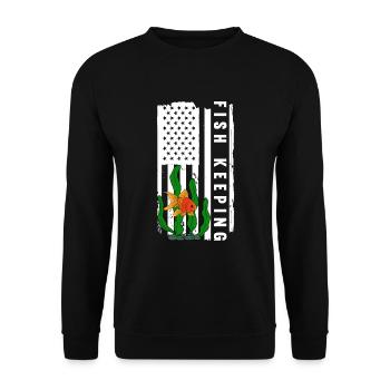 Aquaristik Fischzucht Aquarianer - Unisex Pullover - Schwarz - Vorne - Alina (178cm) & Michal (187cm)