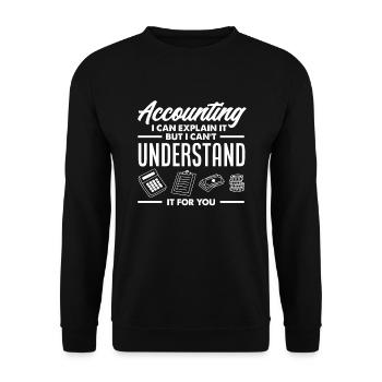Drôle de cadeau comptable de conseiller fiscal - Sweat-shirt Unisexe - noir - Devant - Alina (178cm) & Michal (187cm)