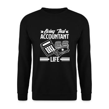Drôle de cadeau comptable de conseiller fiscal - Sweat-shirt Unisexe - noir - Devant - Alina (178cm) & Michal (187cm)