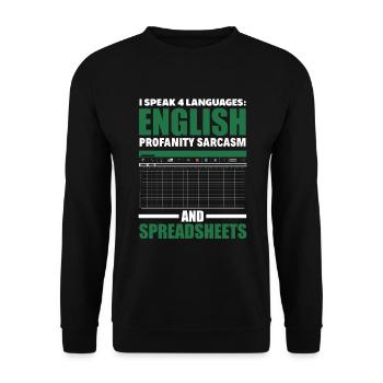 Drôle de cadeau comptable de conseiller fiscal - Sweat-shirt Unisexe - noir - Devant - Alina (178cm) & Michal (187cm)