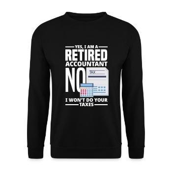 Drôle de cadeau comptable de conseiller fiscal - Sweat-shirt Unisexe - noir - Devant - Alina (178cm) & Michal (187cm)