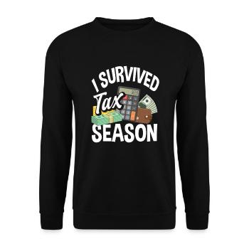Funny Tax Advisor Accountant Gift - Unisex Sweatshirt - black - Front - Alina (178cm) & Michal (187cm)