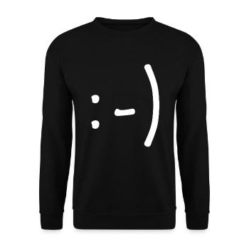 Just smile - Unisex Sweatshirt - black - Front - Alina (178cm) & Michal (187cm)