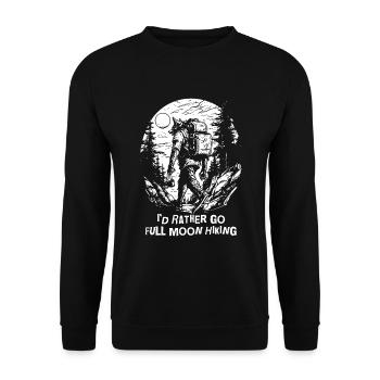 Werewolf goes on full moon hike - Unisex Sweatshirt - black - Front - Alina (178cm) & Michal (187cm)
