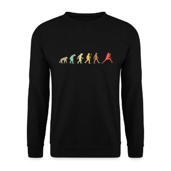 Vintage Table Tennis Retro Ping Pong Evolution - Sweat-shirt Unisexe - noir - Devant - Alina (178cm) & Michal (187cm)