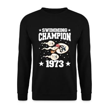 1973 Anniversaire 51 ans - Sweat-shirt Unisexe - noir - Devant - Alina (178cm) & Michal (187cm)