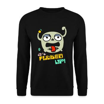 Funk It Up The Disco Funk, Cartoon Funky Music - Unisex Sweatshirt - black - Front - Alina (178cm) & Michal (187cm)