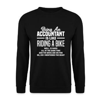 Drôle de cadeau comptable de conseiller fiscal - Sweat-shirt Unisexe - noir - Devant - Alina (178cm) & Michal (187cm)