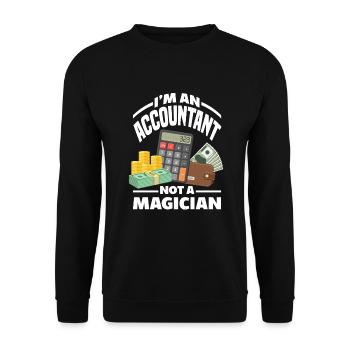 Funny Tax Advisor Accountant Gift - Unisex Sweatshirt - black - Front - Alina (178cm) & Michal (187cm)