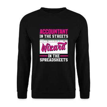 Drôle de cadeau comptable de conseiller fiscal - Sweat-shirt Unisexe - noir - Devant - Alina (178cm) & Michal (187cm)